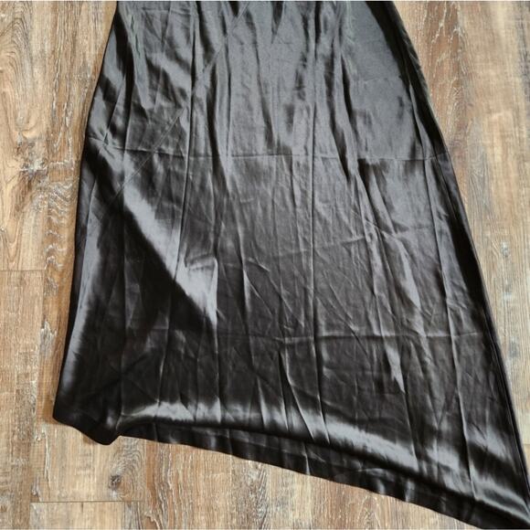 Retrofete Sab Dress Black Maxi Halter Satin Size Small NWT Sleeveless - Picture 11 of 15